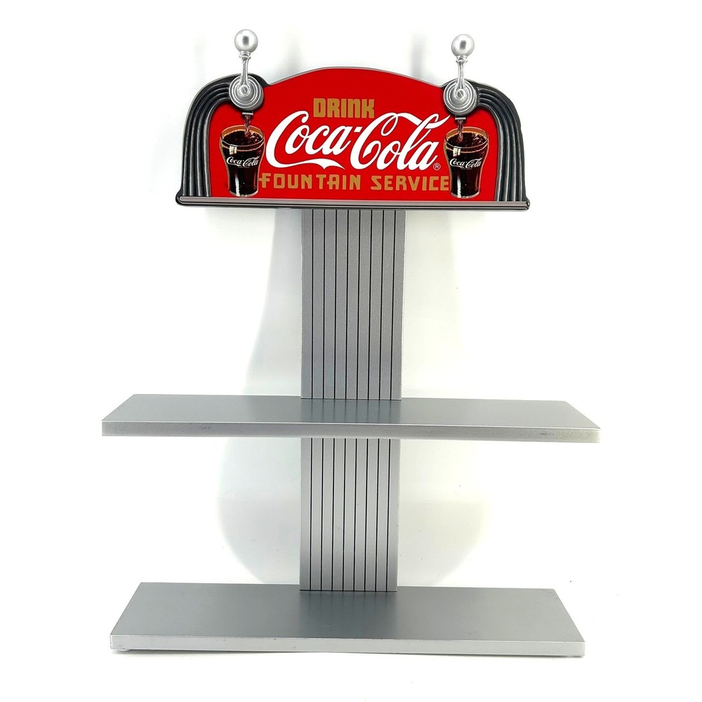Coca-Cola Soda Fountain Sculpture Memories Collection Ltd Edition Display Shelf